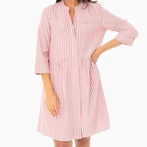 NWT Tuckernuck Red Striped Royal Shirt Dress, XS